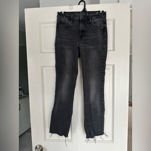 Old Navy Women's Dark Gray Straight Leg Jeans
